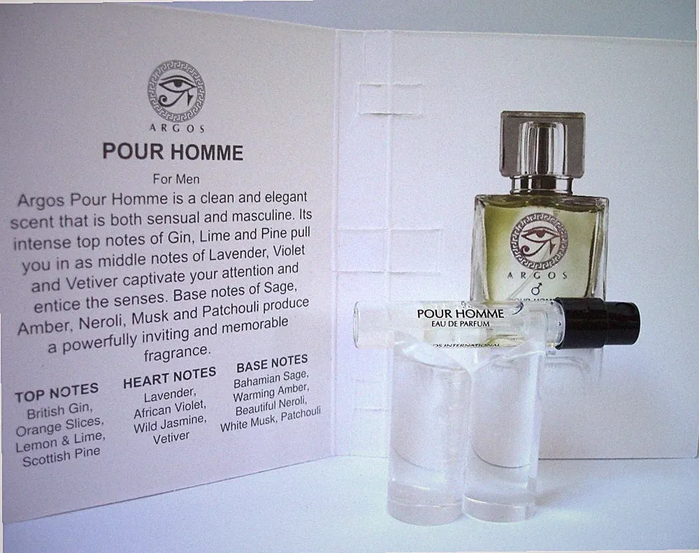 ARGOS Pour Homme Perfume EDP Gin, Citrus, Pine, Mysore Sandalwood, Sage