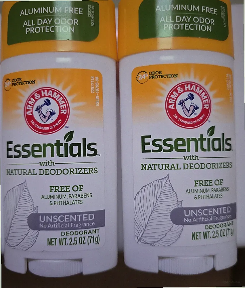 Arm & Hammer Essentials Unscented Natural Deodorant - 2.5 Oz - 3Pk