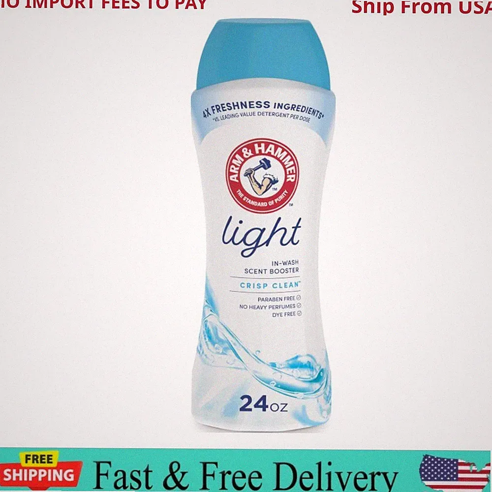 ARM & HAMMER Light In-Wash Scent Booster, Laundry Scent Booster Crisp Clean scen
