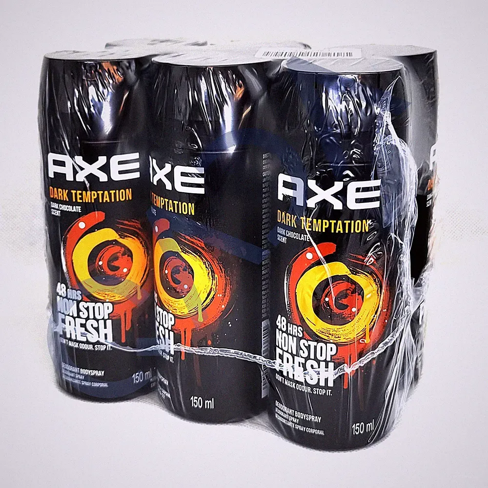 AXE Dark Temptation 48-Hour Fresh Deodorant Body Spray Fragrance for Men -6 Pack