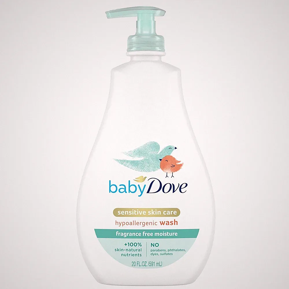 Baby Dove Sensitive Skin Care Baby Wash Fragrance Free Moisture for Baby Bath Ti