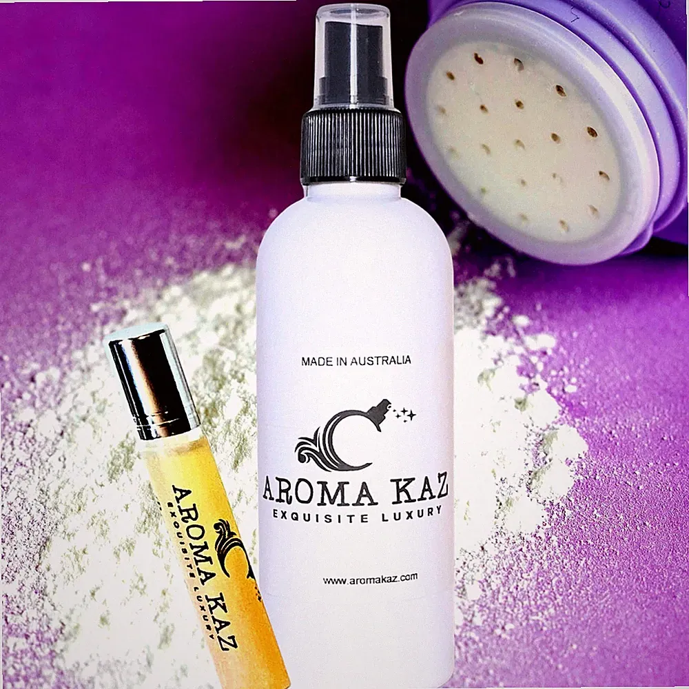 Baby Talc Powder Perfume Body Spray & Roll-On Fragrance Duo Alcohol-Free 3 Sizes