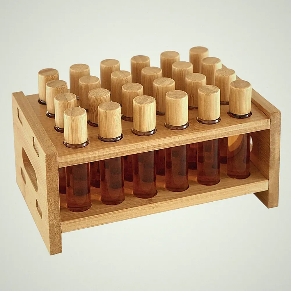 Bamboo Perfume Holder Compatible with Scentbird, Ultra-Sturdy Design Roller B...