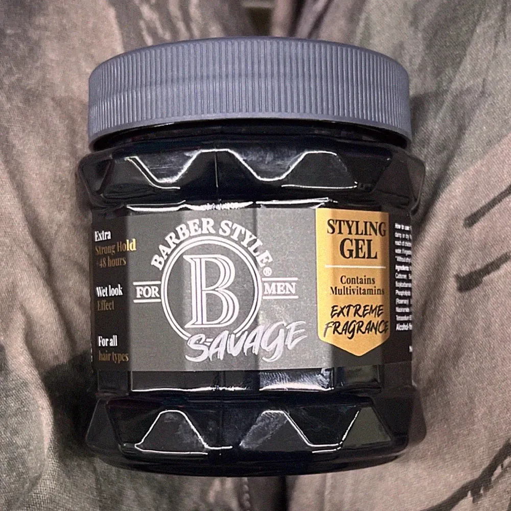 Barber Style Savage Styling Gel Extra Strong Hold Alcohol-Free Extreme Fragranc...