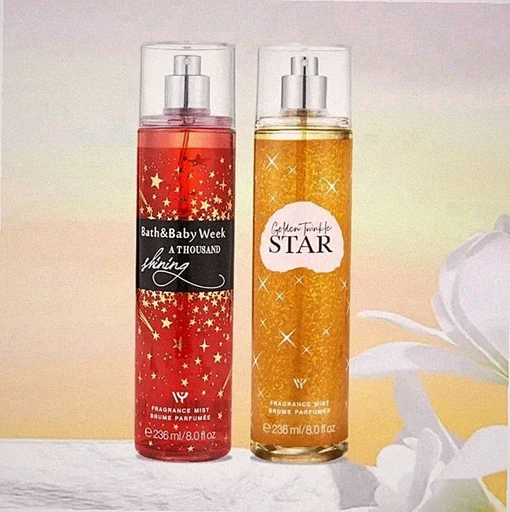 Bath & Baby Week Golden Twinkle STAR Fragrance Mist 8.0 fl oz set
