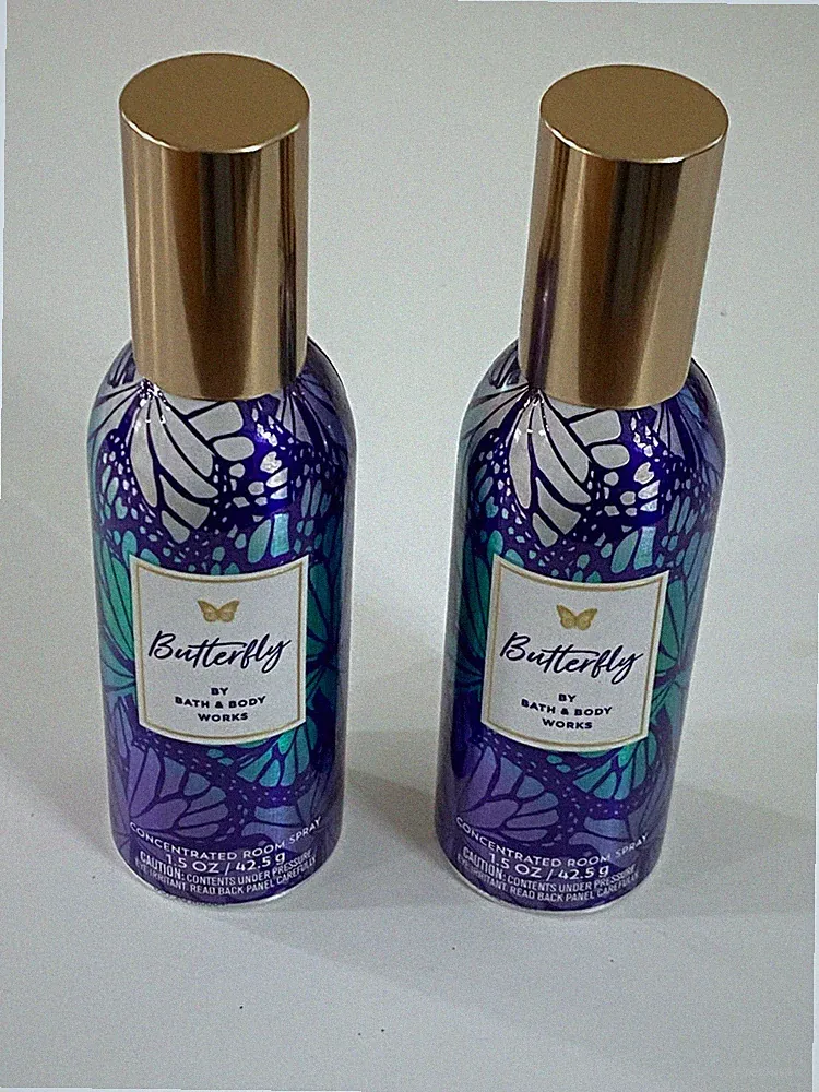 BATH & BODY WORKS BUTTERFLY HOME FRAGRANCE SPRAY LOT OF 2 FREE SHIP