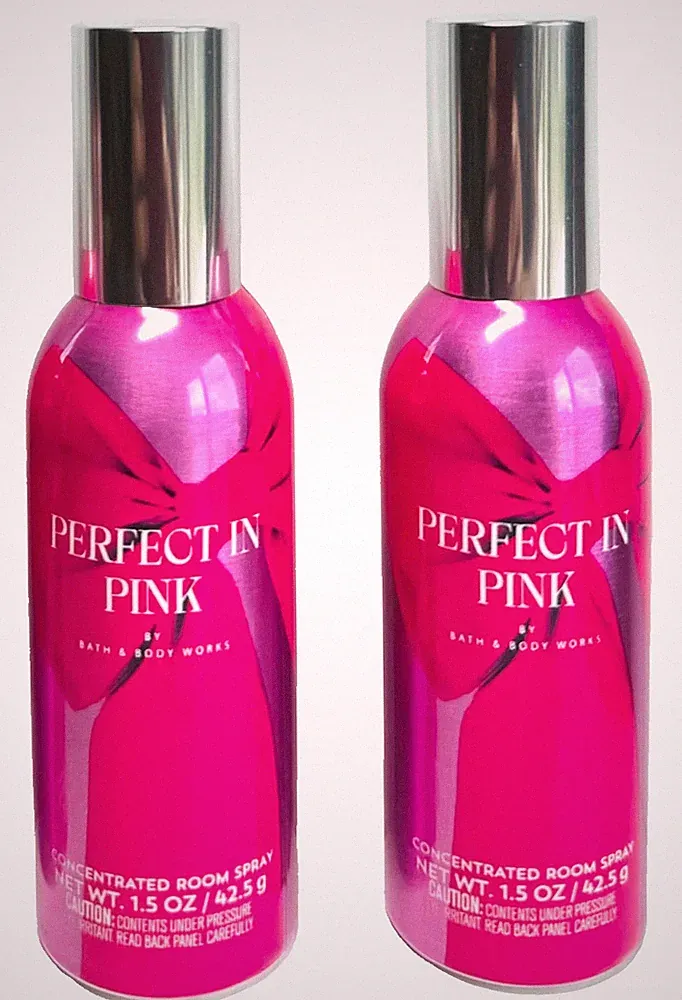 Bath Body Works PERFECT IN PINK Concentrated Room Spray Perfume 2 PACK New