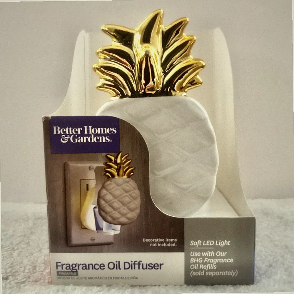 Better Homes & Gardens Pineapple Design Fragrance Oil Diffuser, Soft LED Light