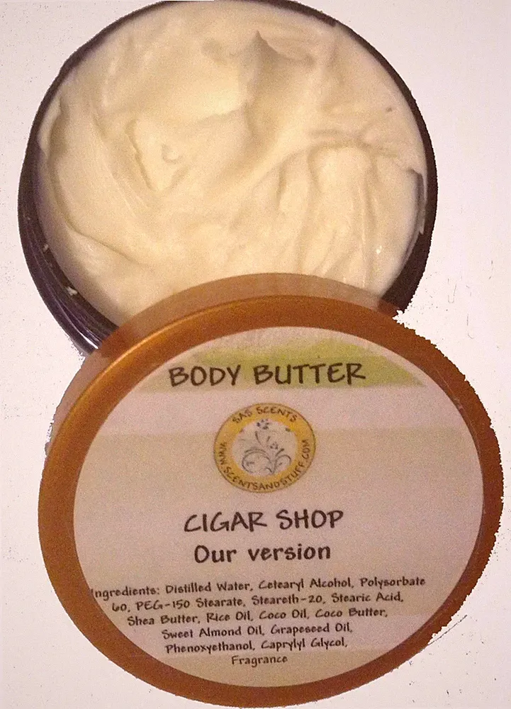 Body Butter Scented 4 oz Thick w/ Shea Butter & Coco Designer G Type Scent List
