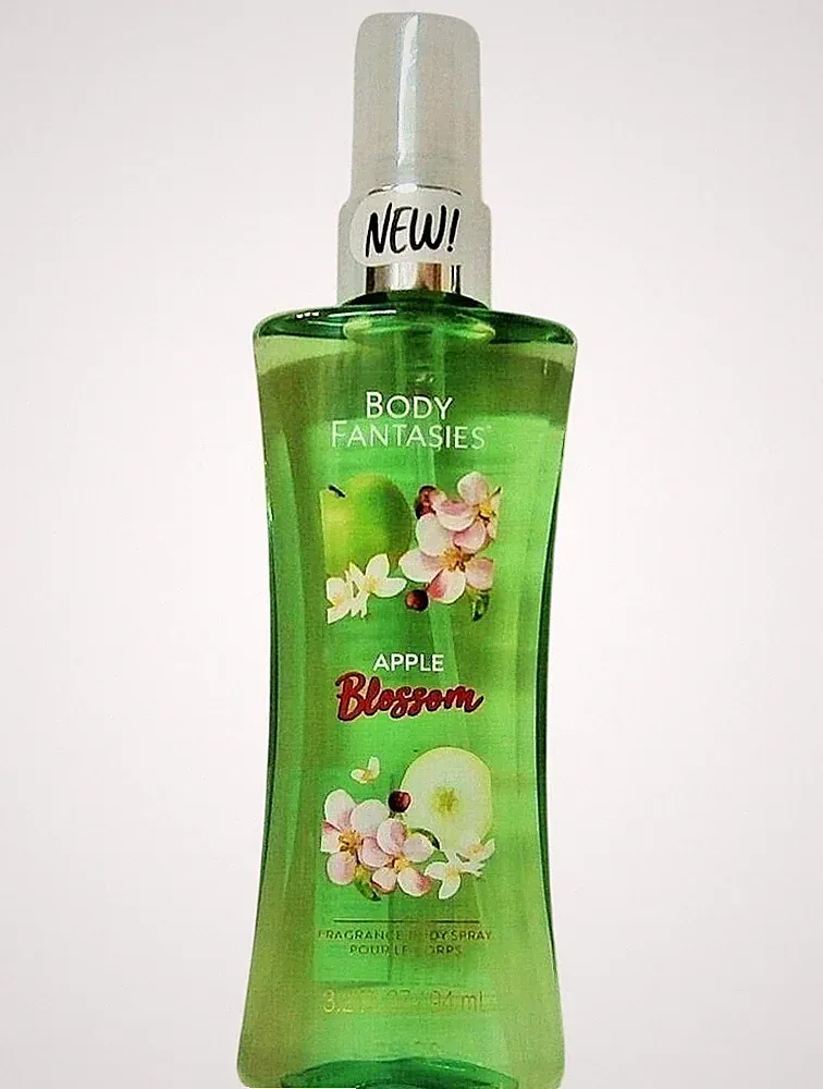 BODY FANTASIES 3.2 fl oz APPLE BLOSSOM Fragrance Body Spray/Mist Travel Size