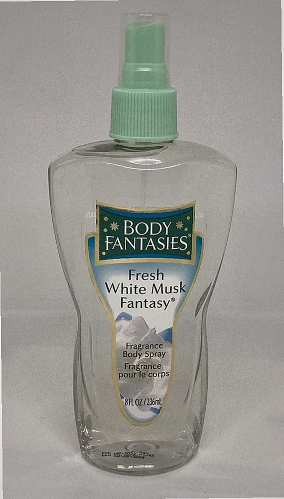 Body Fantasies Fresh White Musk Fantasy 8 oz 236 ml Perfume Fragrance Body Spray