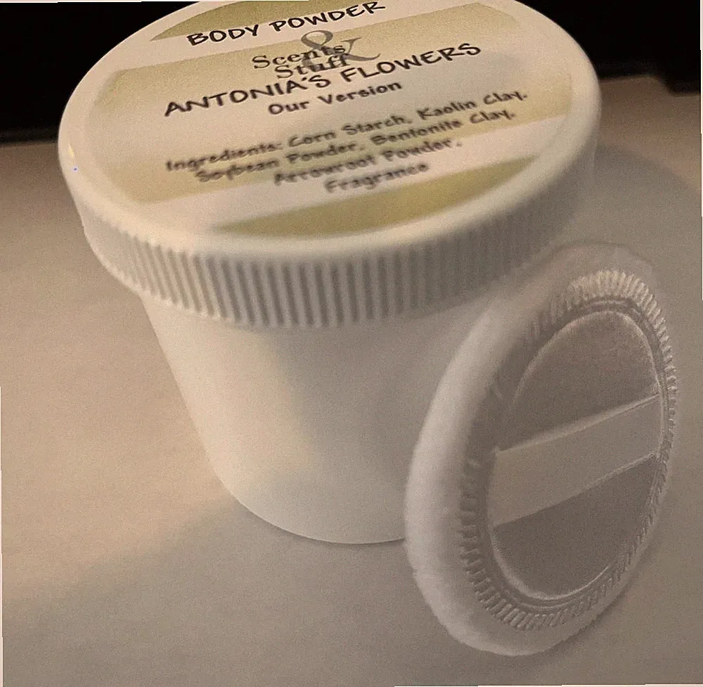 Body Powder Dust 4 oz Natural Talc Free Designer Type Scents H to M Scent List