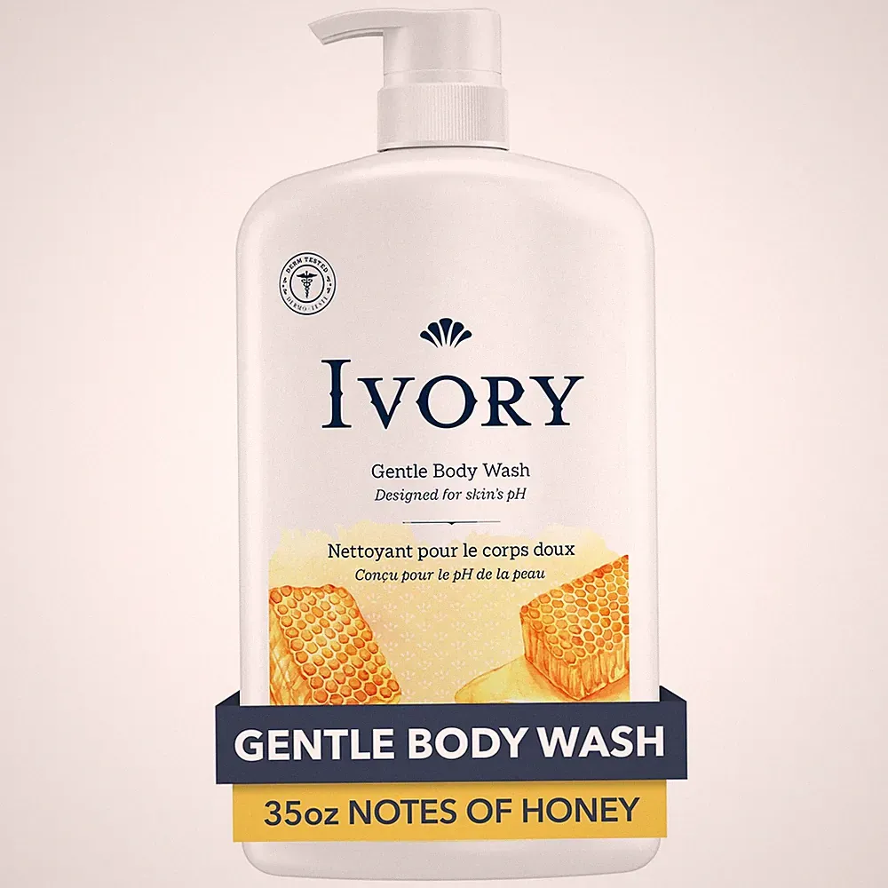 Body Wash Gentle, Free of dyes, parabens, and phthalates, Honey Scent, 35 oz