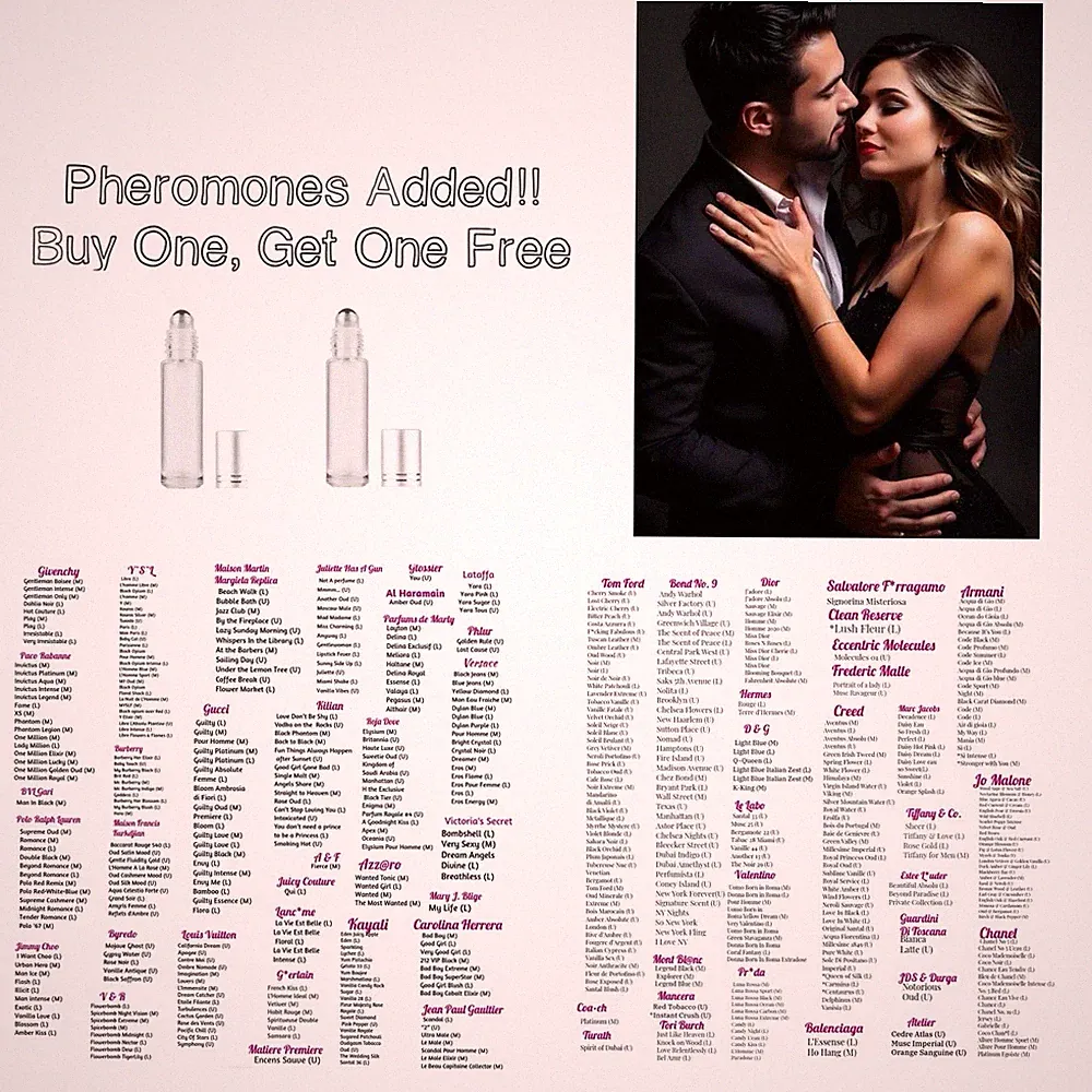 BOGO FREE•PERFUME OIL SCENT IMPRESSIONS•OVER 500 PERFUME OILS•PHEROMONES ADDED