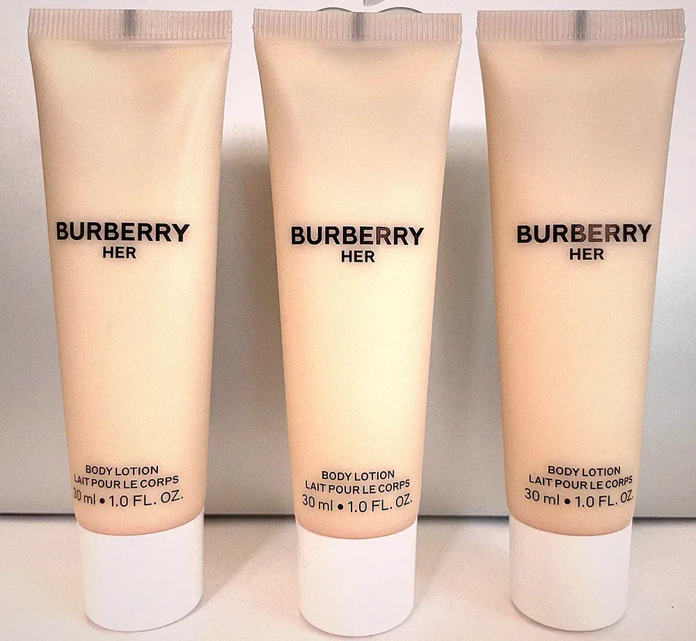 Burberry Her Lot Of 3 Perfumed Body Lotion 1.0fl.oz / 30 ML Each Tube New