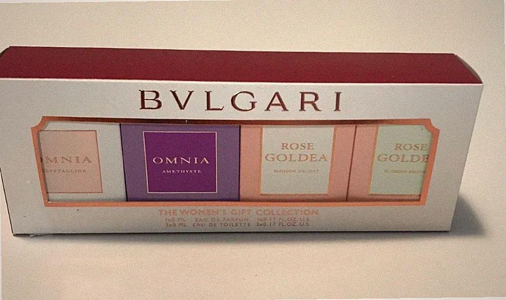 Bvlgari Bulgari 4 piece Womens Gift Collection miniature perfume Set NIB