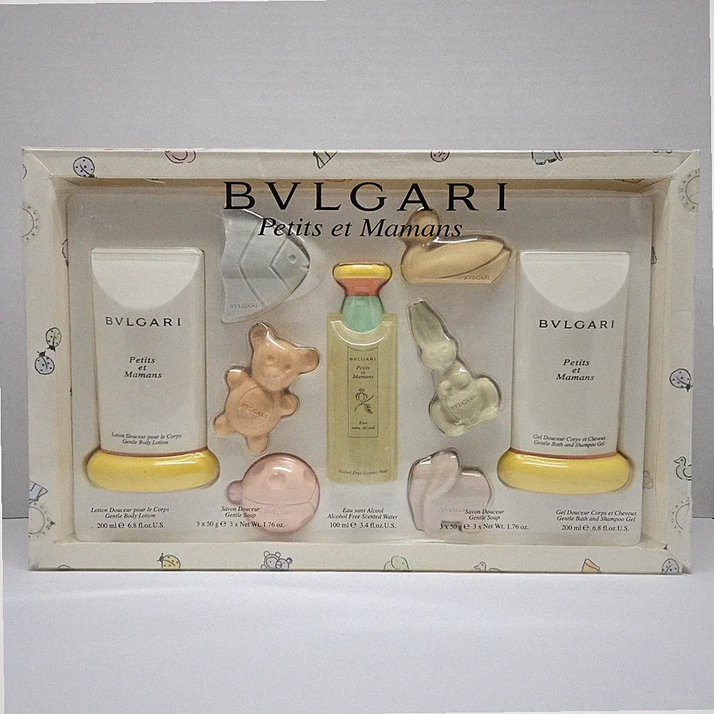 Bvlgari PETITS ET MAMANS Bath Gift Set Body Lotion Scent Water Shampoo Gel Soap