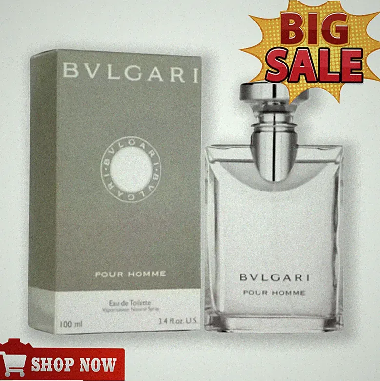 Bvlgari Pour Homme Eau de Toilette Perfume Spray for Men 3.4oz / 100ml NEW
