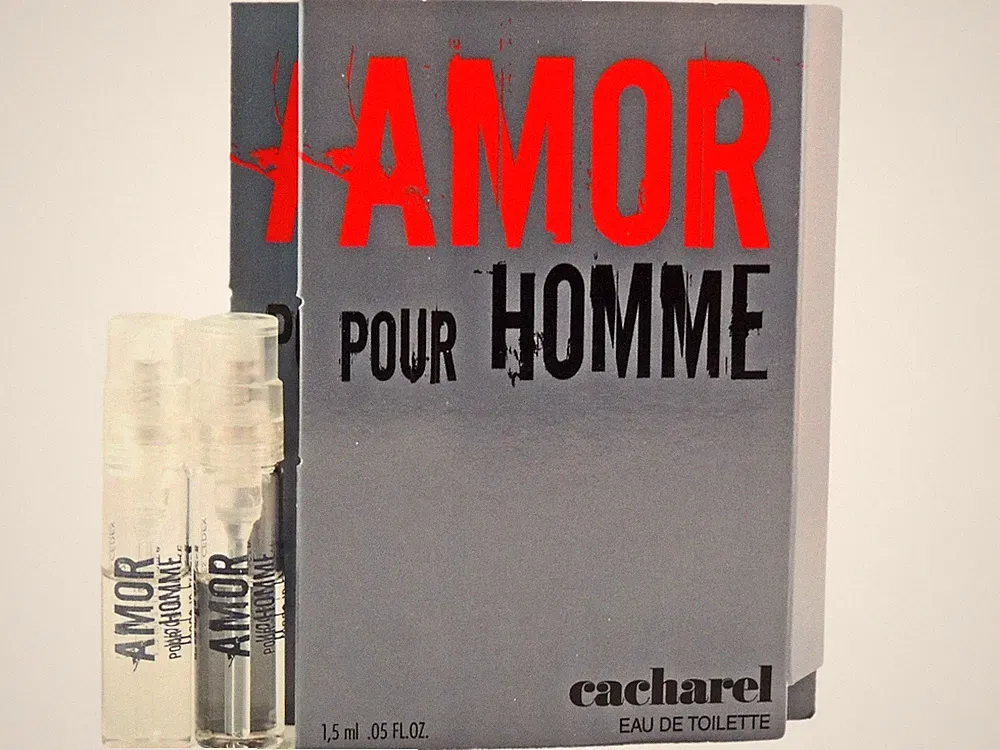 CACHAREL AMOR POUR HOMME 1.5ml .05fl oz x 2 COLOGNE SPRAY SAMPLE VIALS