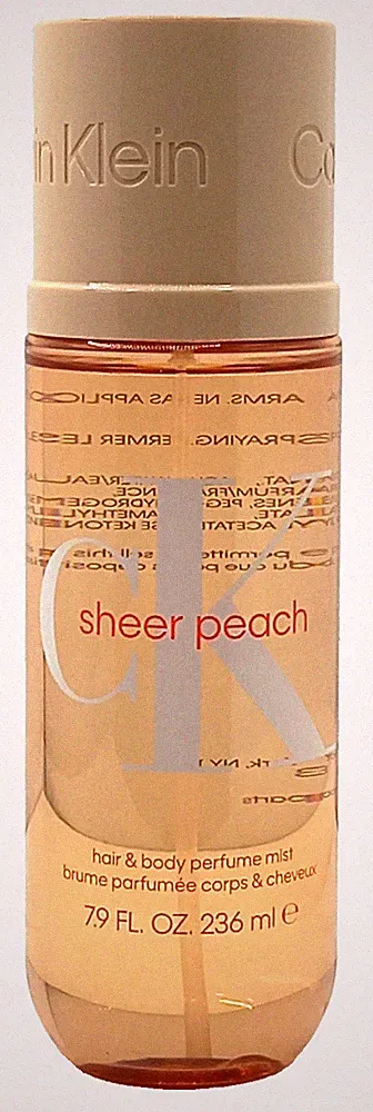 CALVIN KLEIN CK SHEER PEACH HAIR & BODY PERFUME MIST SPRAY 7.9 Oz / 236 ml NEW