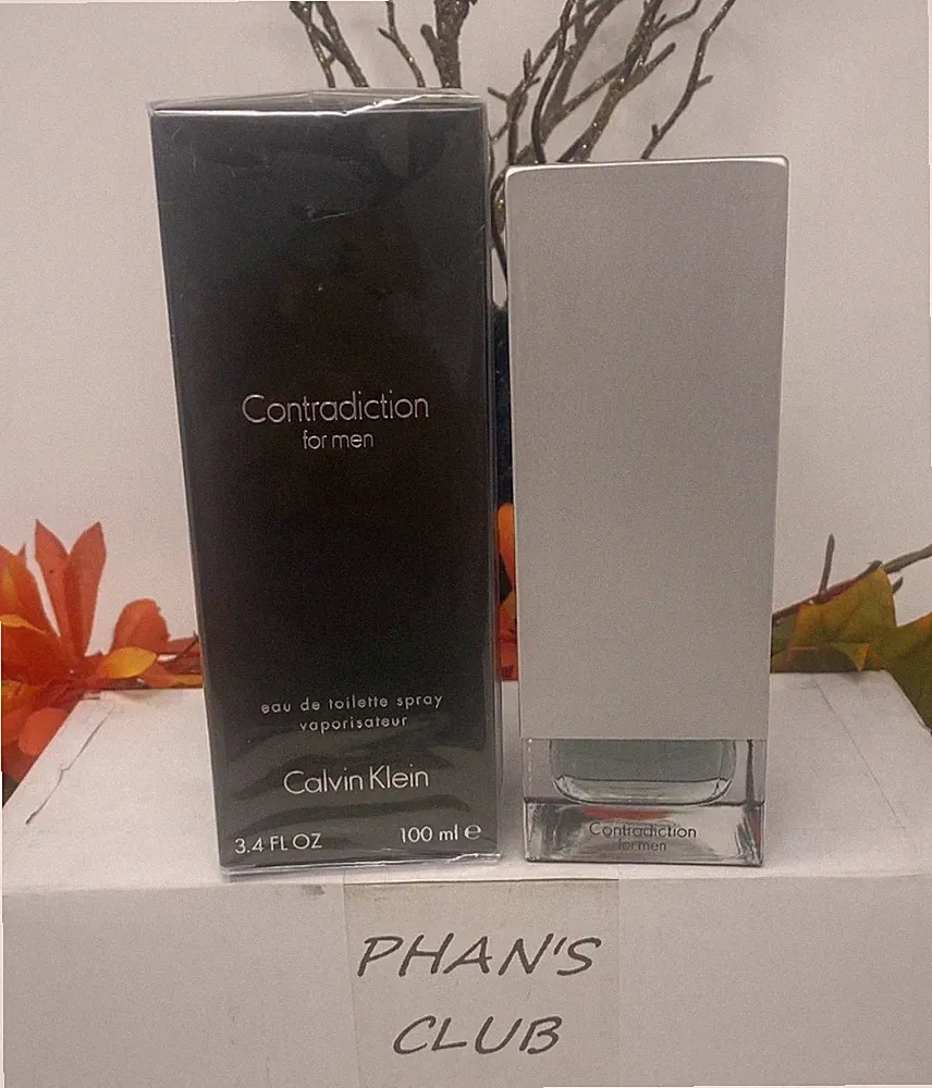 Calvin Klein Contradiction 3.4oz Eau de Toilette Oriental Woody Perfume for Men