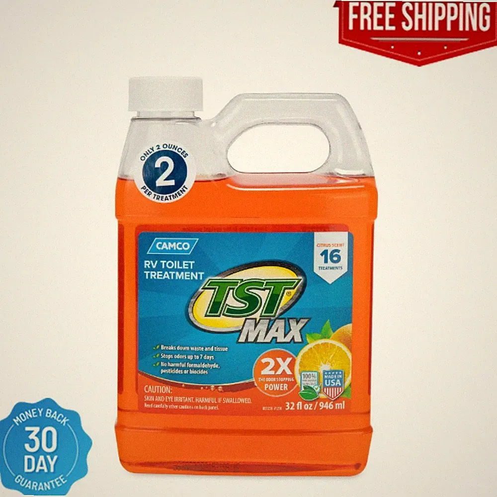 Camco TST MAX Strength Orange Scent RV Toilet Treatment Formaldehyde Free Brea