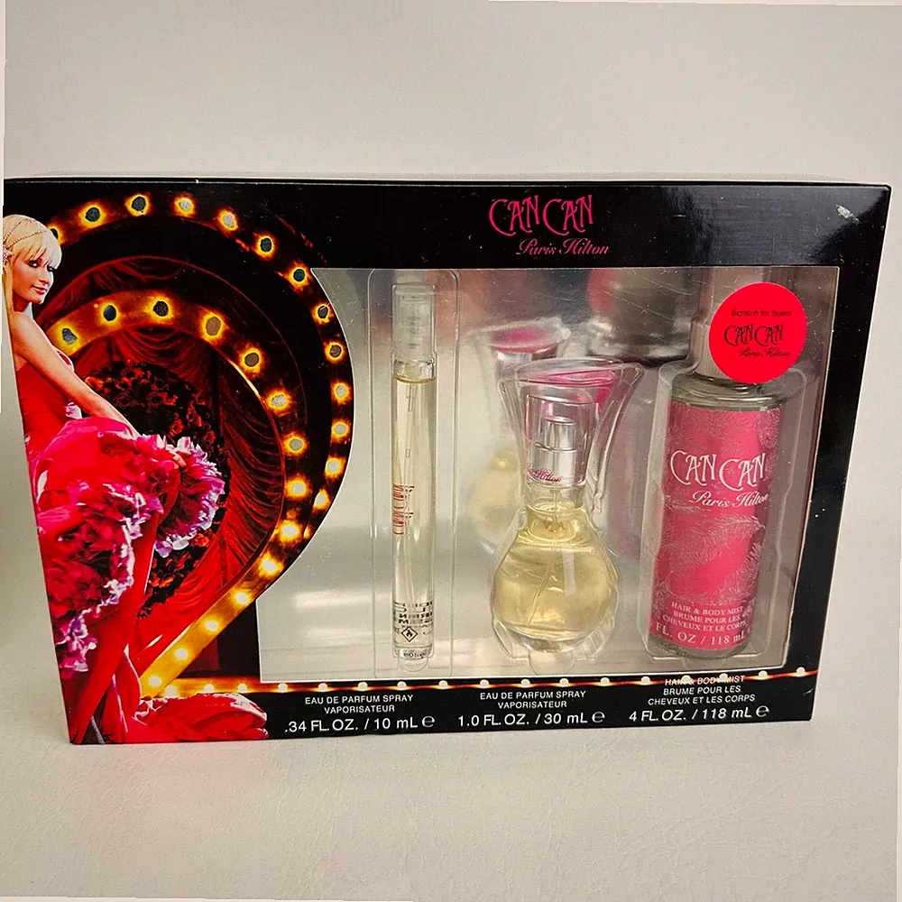 Can Can Paris Hilton Gift Set Perfume Hair & Body Mist Fragrance New