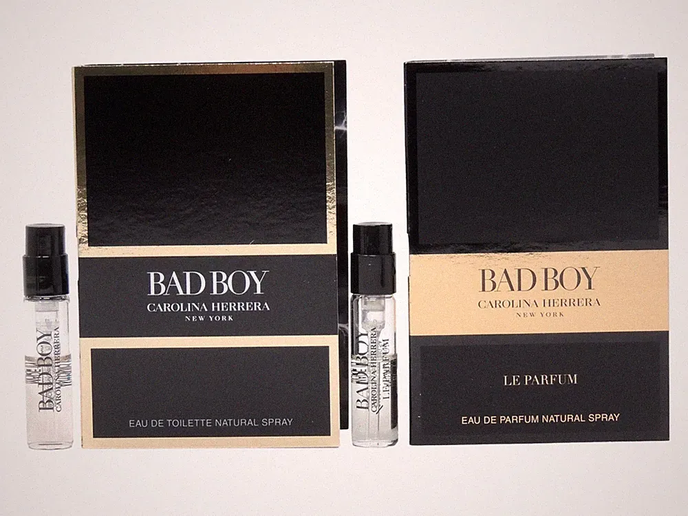 CAROLINA HERRERA BAD BOY EDT LE PARFUM 1.5ml .05fl oz COLOGNE SAMPLES TRY BOTH
