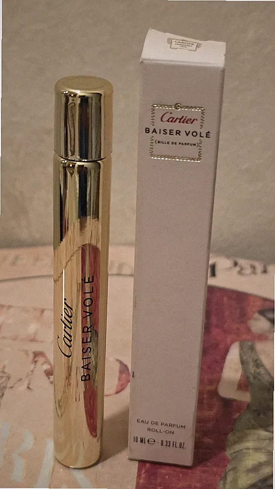 CARTIER BAISER VOLE Eau de Parfum Roll On Gold Perfume Pen - Great For Travel