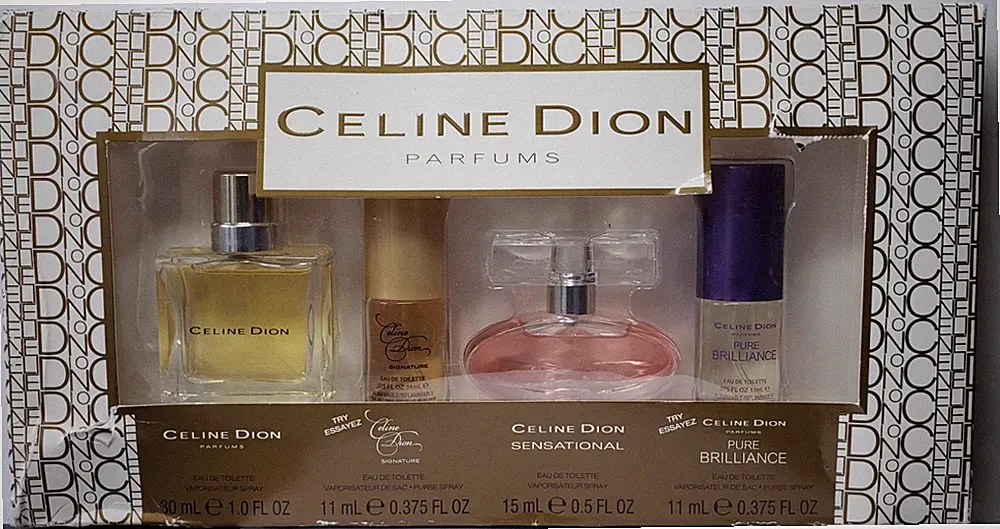 Celine Dion Parfums 4Pc Set, Coty ~ Eau de Toilette EDT (X4) Perfume ~Sizes Vary