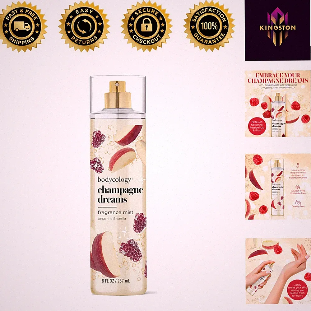Champagne Dreams 8oz Long-Lasting Body Mist - Effervescent Fragrance Escape