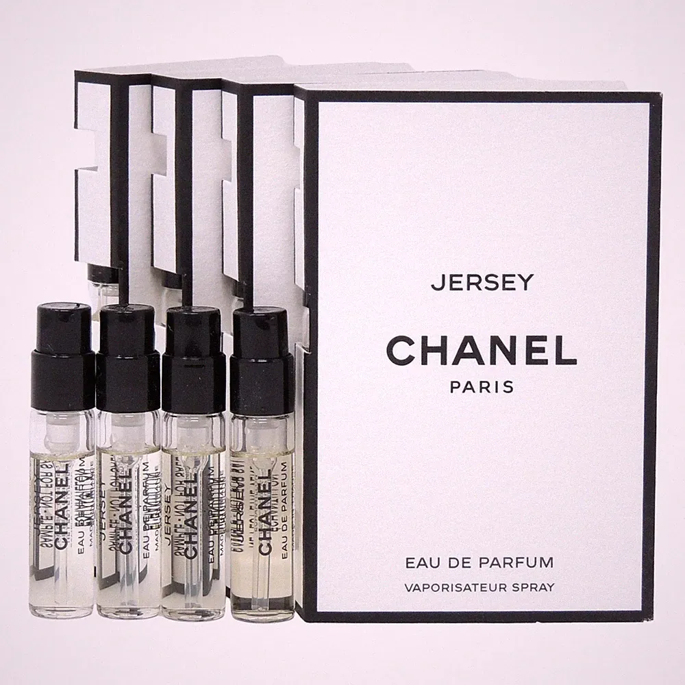 CHANEL JERSEY EDP 1.5ml .05fl oz x 4 PERFUME COLOGNE SPRAY SAMPLE VIALS