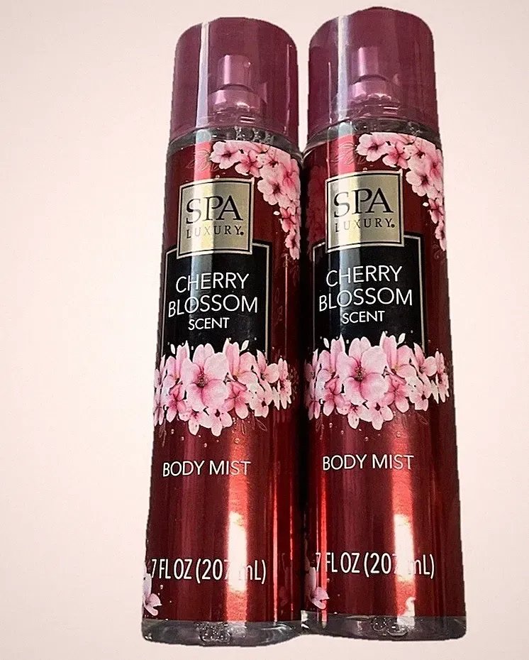 Cherry Blossom Refreshing Body Scent Fragrance Mist Spa Luxury 7fl Oz/207 x2