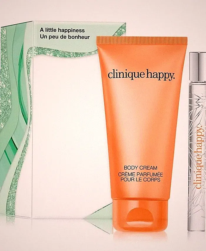 Clinique A Little Happiness Fragrance Happy Spray & Body Cream 2 Pcs Gift Set