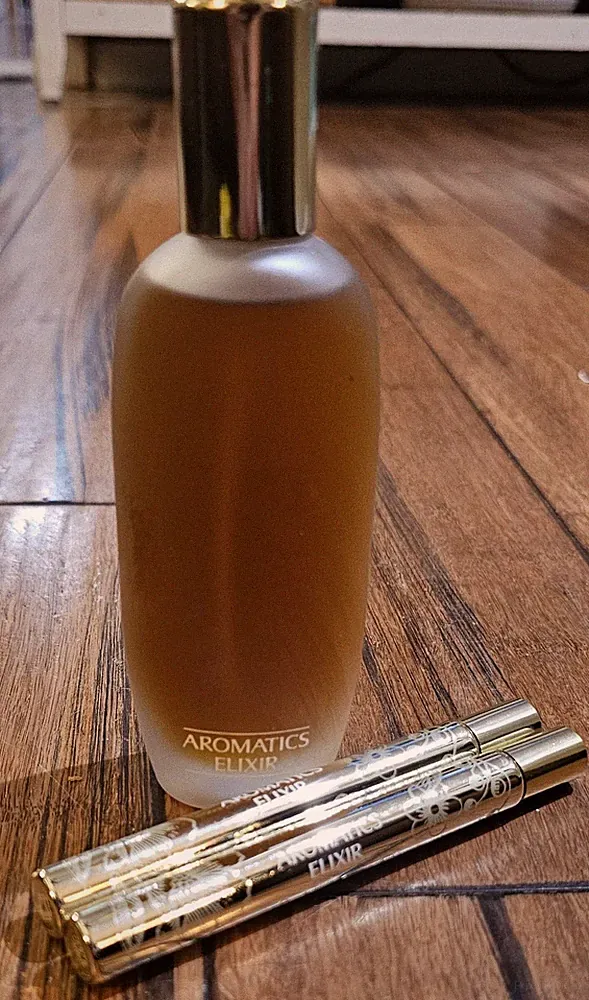 Clinique Aromatics Elixir Perfume Spray 3.4 oz And 2 Travel Spray Pens .34fl oz