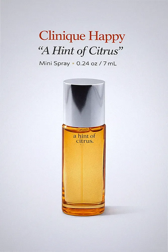Clinique Happy "A HINT OF CITRUS" Perfume Spray MINI 0.24oz /7mL NWOB Authentic