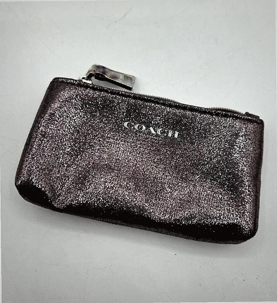 Coach Black Metallic Fragrance Pouch Small