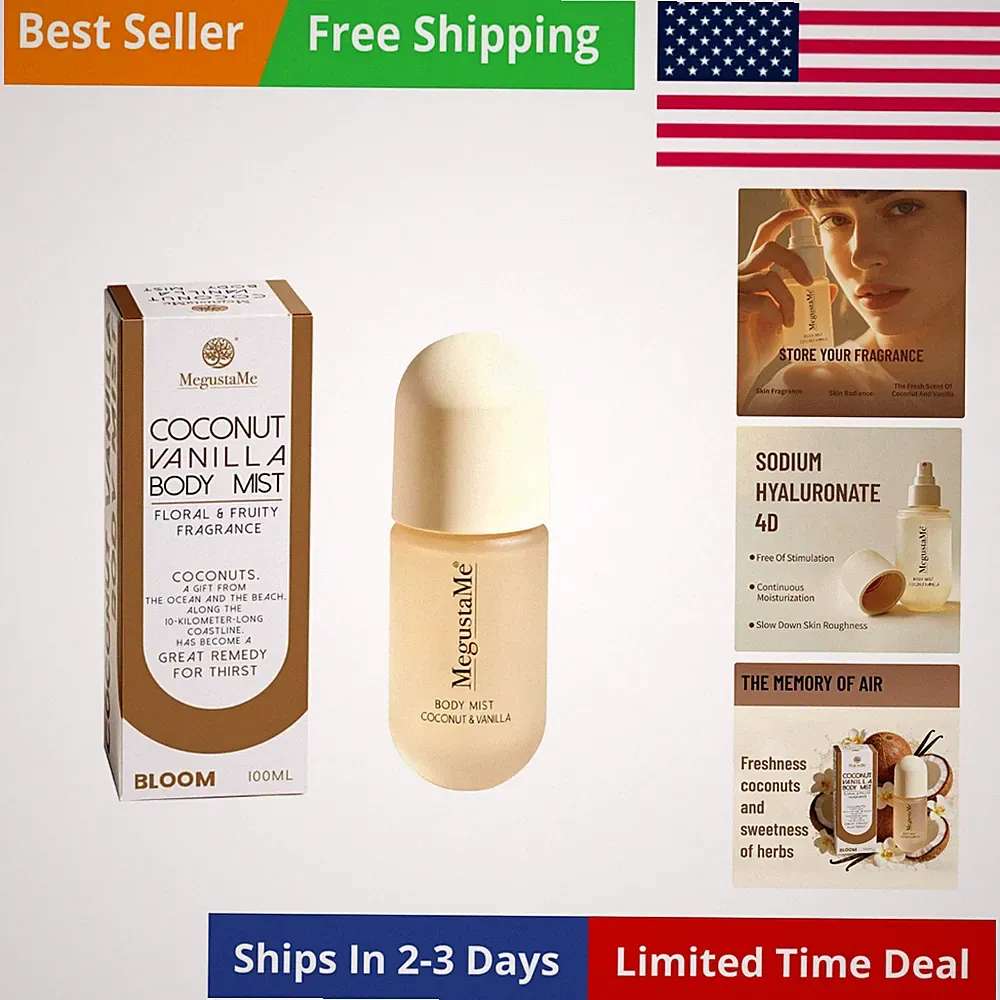 Coconut Vanilla Body Spray | Paraben-Free & Phthalate-Free | Long-Lasting Fre...