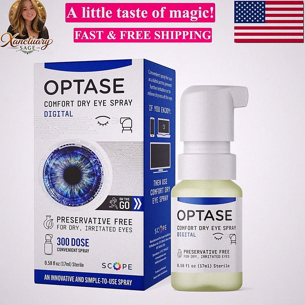 Comfort Dry Eye Spray - Preservative Free Artificial Tears Drops Alternative...