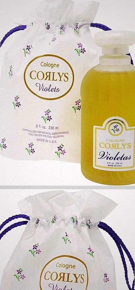 Corlys Violets Cologne 8 fl oz Violet Scent Regular Size with Gift Bag