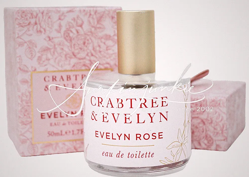 Crabtree & Evelyn Evelyn Rose Perfume Spray Eau De Toilette EDT 1.7 oz Boxed