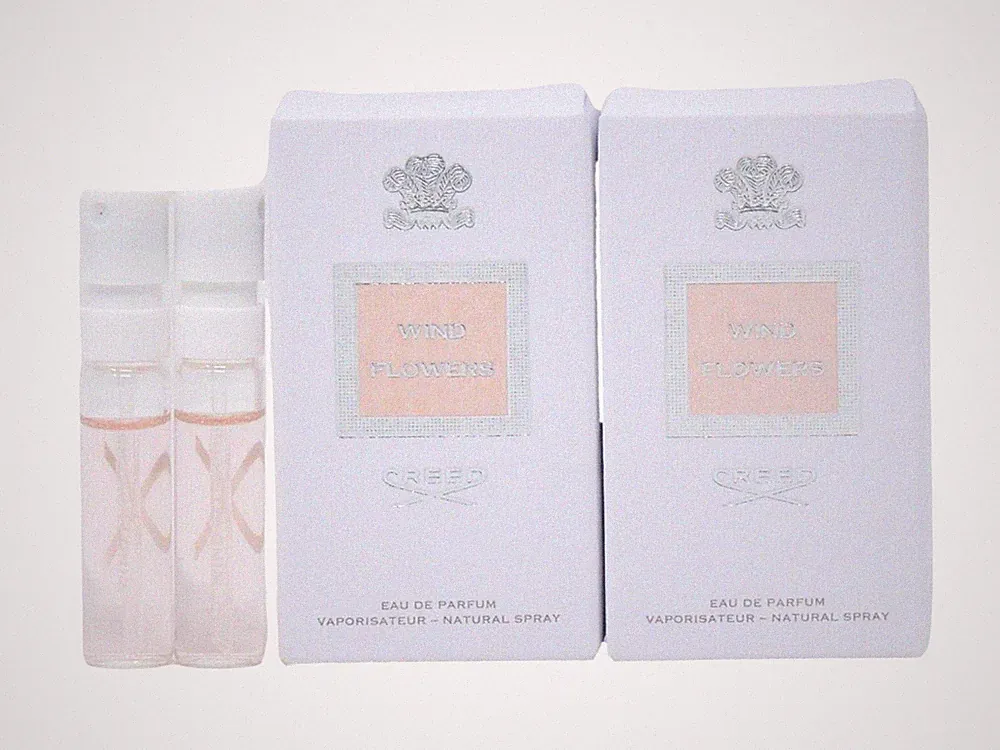 CREED WIND FLOWERS EDP 1.7ml .057fl oz x 2 PERFUME SPRAY SAMPLE VIALS