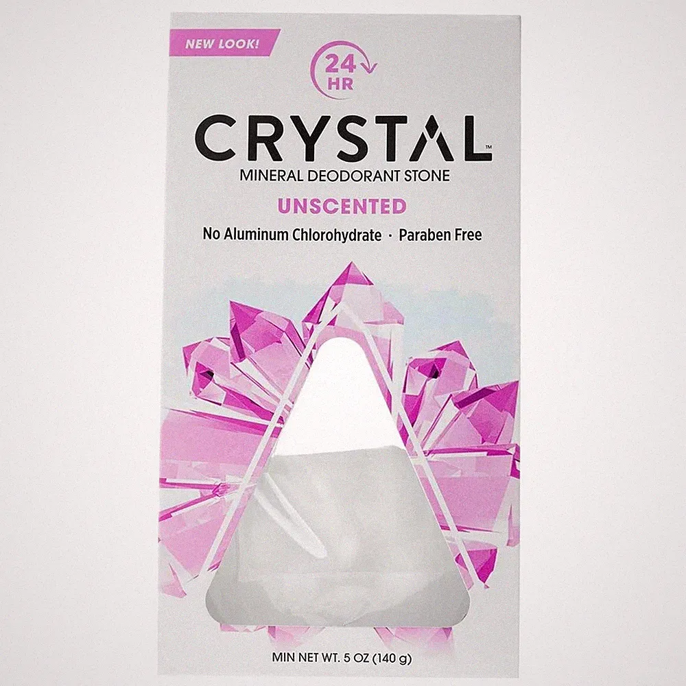 Crystal Mineral Deodorant Stone, Unscented, 5 Ounces
