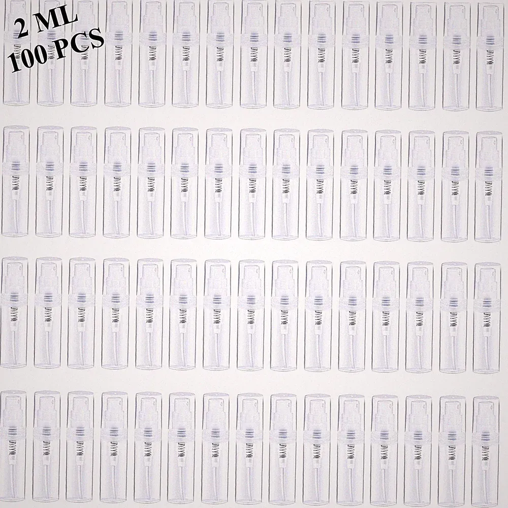 Csdtylh Mini Spray Bottle 100PCS 2ML Clear Plastic Empty Sample Containers Fi...