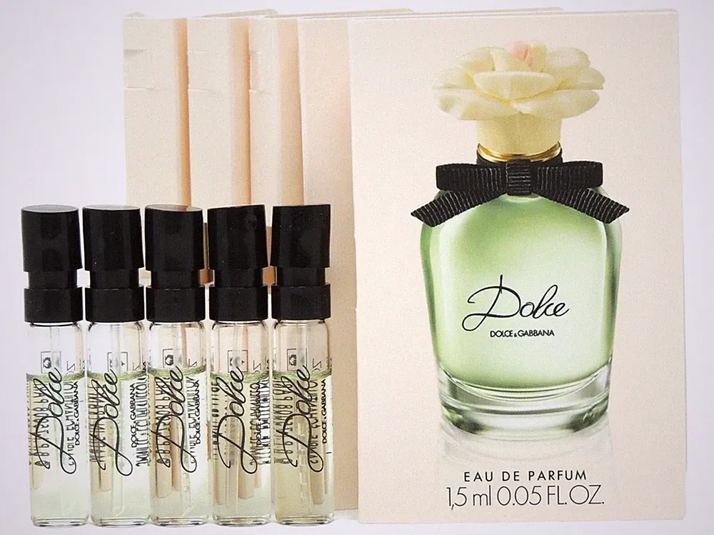 D&G DOLCE & GABBANA DOLCE EDP 1.5ml .05oz x 5 PERFUME SPRAY SAMPLE VIALS
