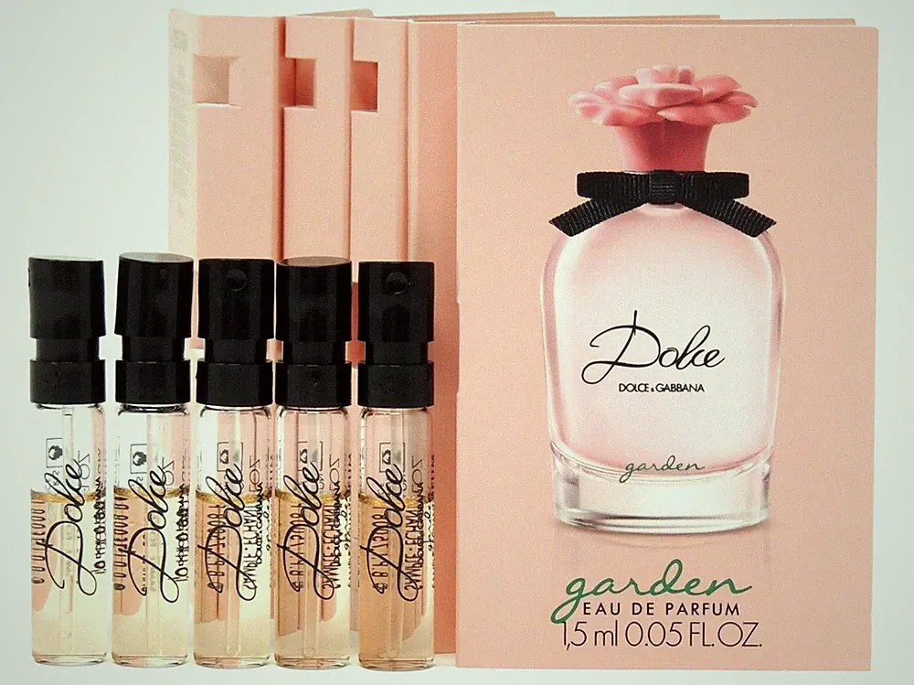 D&G DOLCE & GABBANA DOLCE GARDEN EDP 1.5ml .05oz x 5 PERFUME SPRAY SAMPLE VIALS