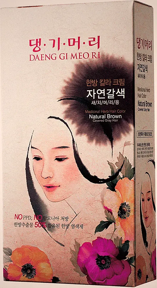 Daeng Gi Meo Ri - K-Beauty Herbal Hair Color Dye For Gray Hair - (Natural Brown)