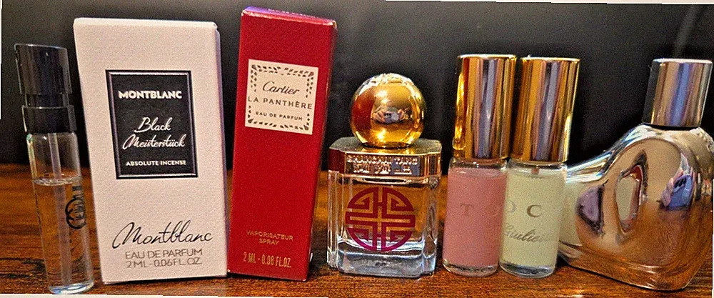 Designer Mini Perfume Lot Gucci Tocca Bond No 9 Cartier Montblanc Bebe
