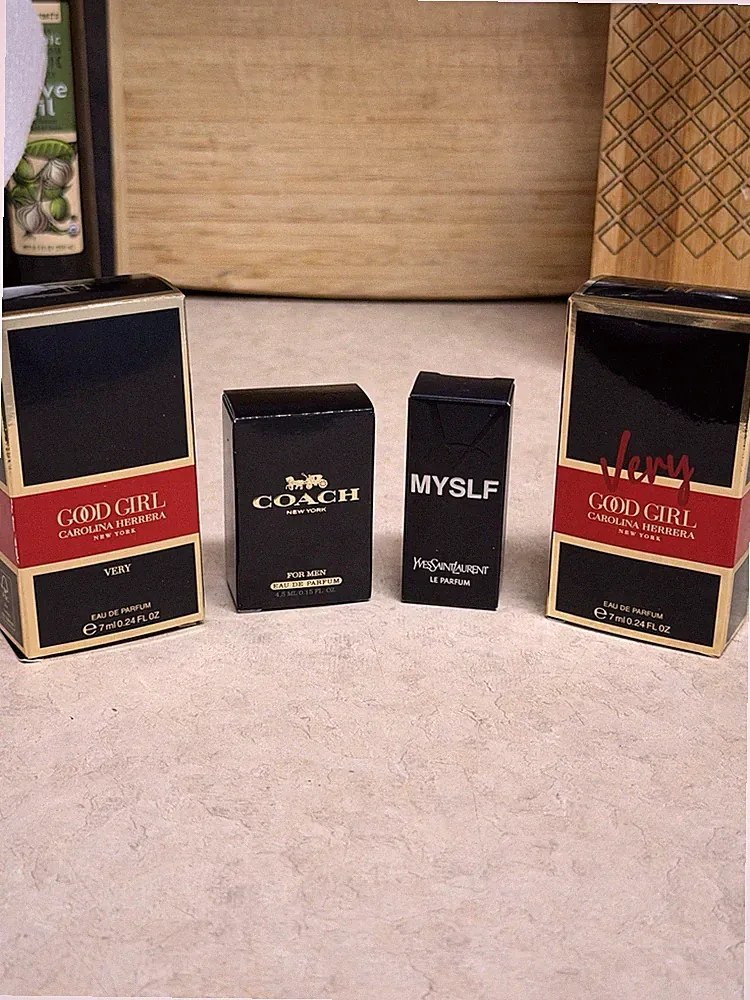 Designer Perfume Mini Set YSL Myself Coach Good Girl Lot Of 4 NEW Free Shipping