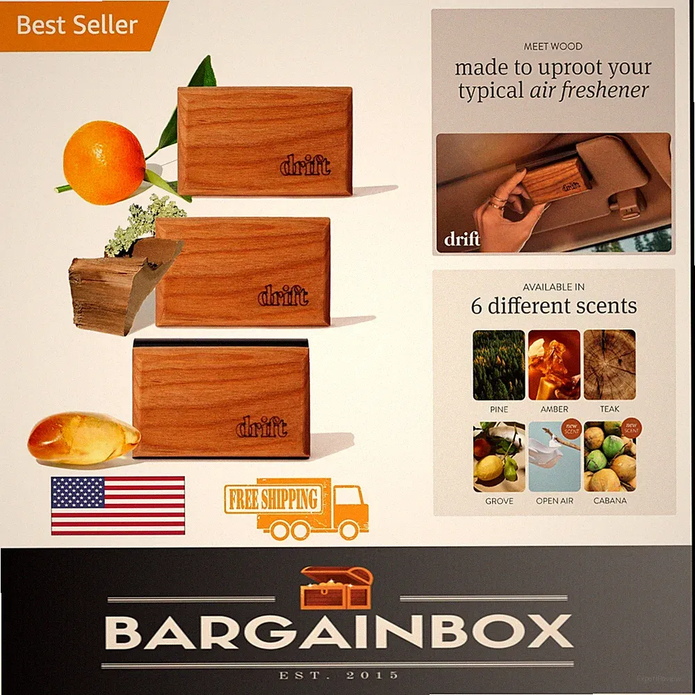 Designer Wood Fragrance Car Fresheners - Long Lasting & Chemical-Free Essentials
